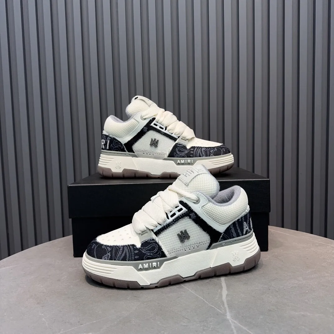 Men's shoes 💰660💰 AMIRI AMIRI trendy brand hot sale 🔥 Available all year round, couples 💑 Official website synchronization Imported fabrics 1⃣️ vs 1⃣️ replica, original factory special original sole, 35-45 (45. non-refundable)